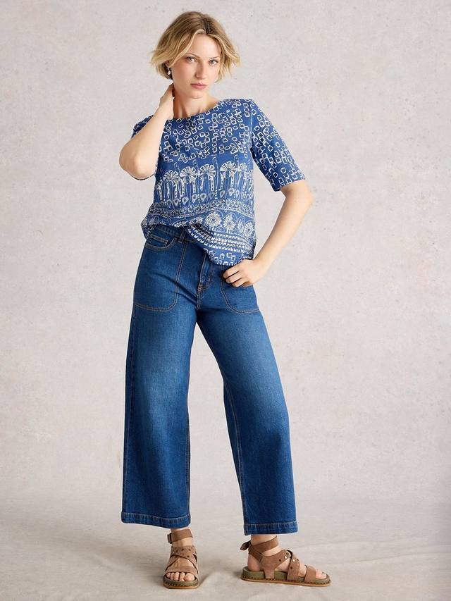 

Топ Weaver Geometric White Stuff, Blue