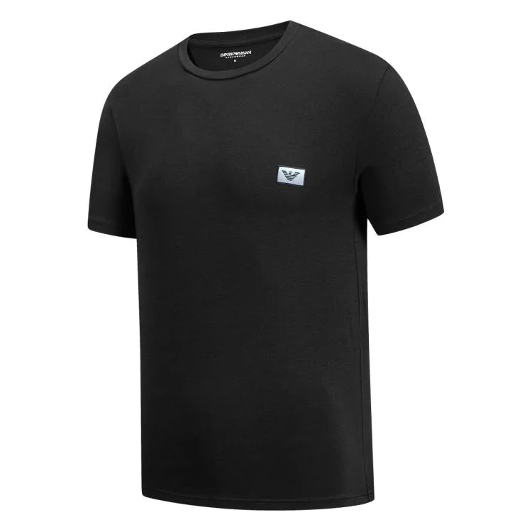 EMPORIO ARMANI Футболка мужская Black Crew Neck Moderate Straight Fit — фото 3