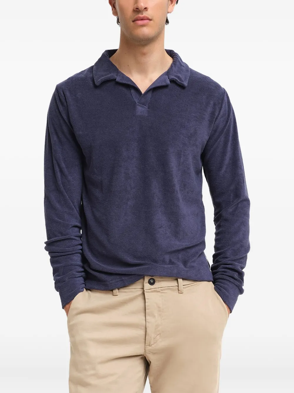 

Поло из хлопкового бленда Peninsula Swimwear, синий