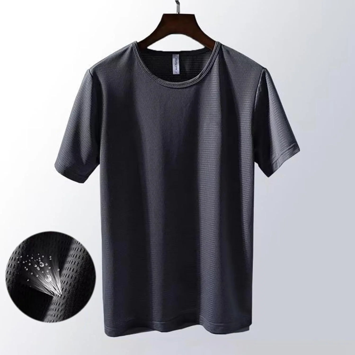 Мужская футболка для тренировок Ice Silk, дышащая, с коротким рукавом — фото 3