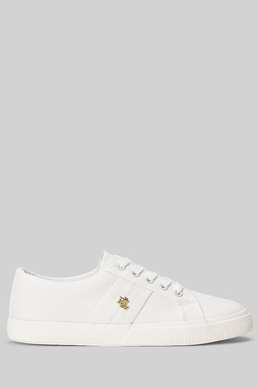 

Белоснежные кеды Janson из парусины с логотипом Lauren Ralph Lauren, белый