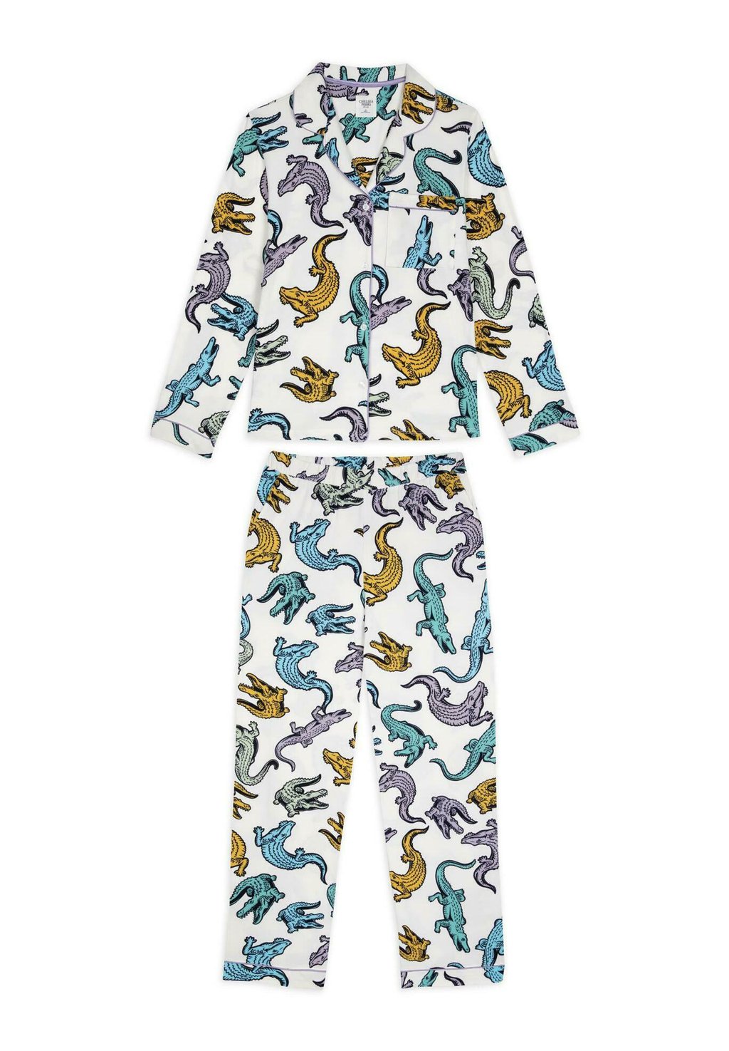 

Пижамный комплект CROCODILES PRINT Chelsea Peers, молочный