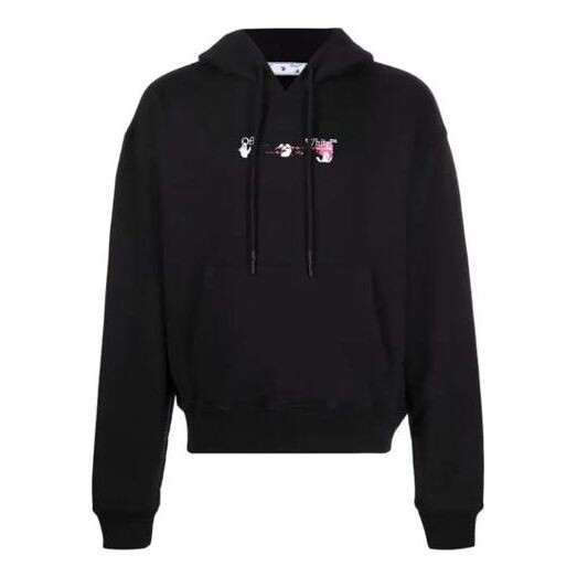 

Толстовка acrylic arrow over hoodie 'black fuchsia' Off-White, черный