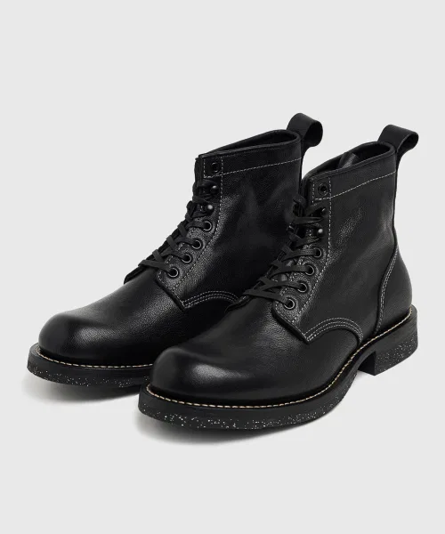 Ботинки UNIFORM Work Boots из кожи чёрные