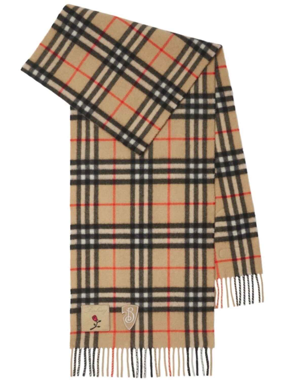 

Шарф Badge Vintage Check Burberry, нейтральный цвет