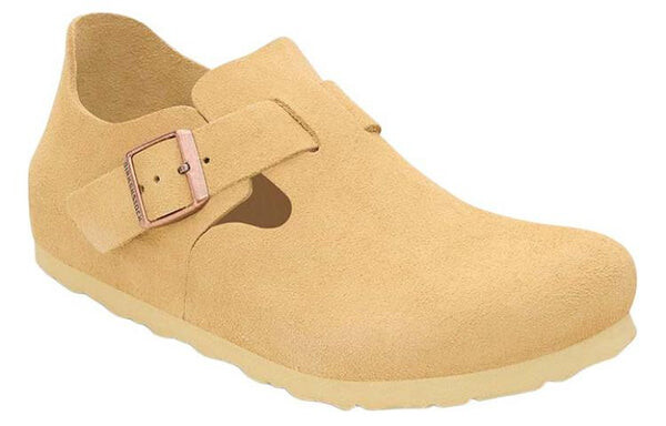 Кроссовки london suede leather narrow fit shoes 'latte cream' Birkenstock, желтый — фото 3