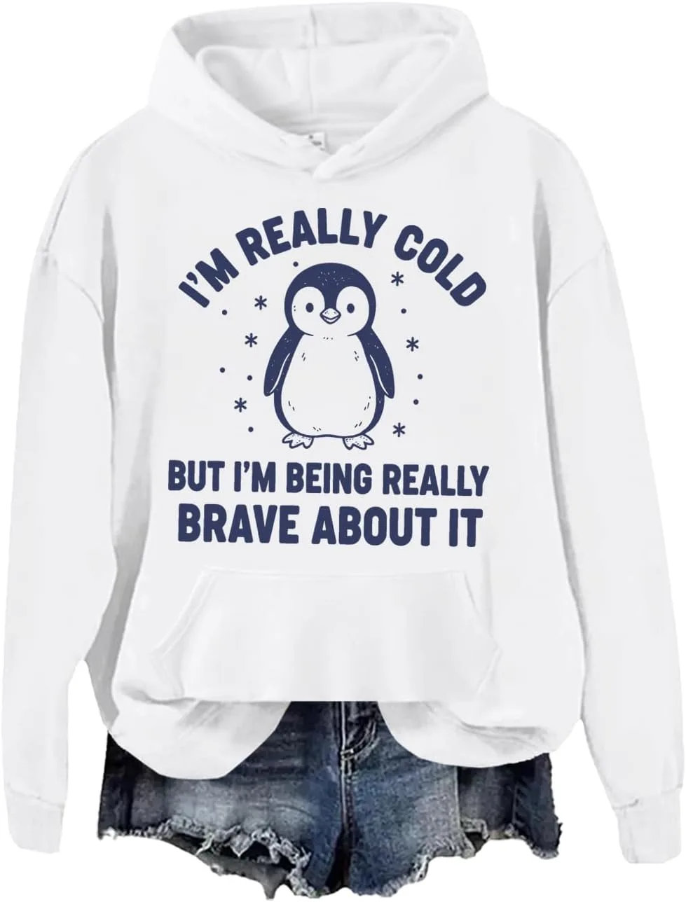 

Толстовка I'm Cold But I'm Being Really Brave About It, худи I'm Really Cold But I'm Being Really Brave About It JWVEL