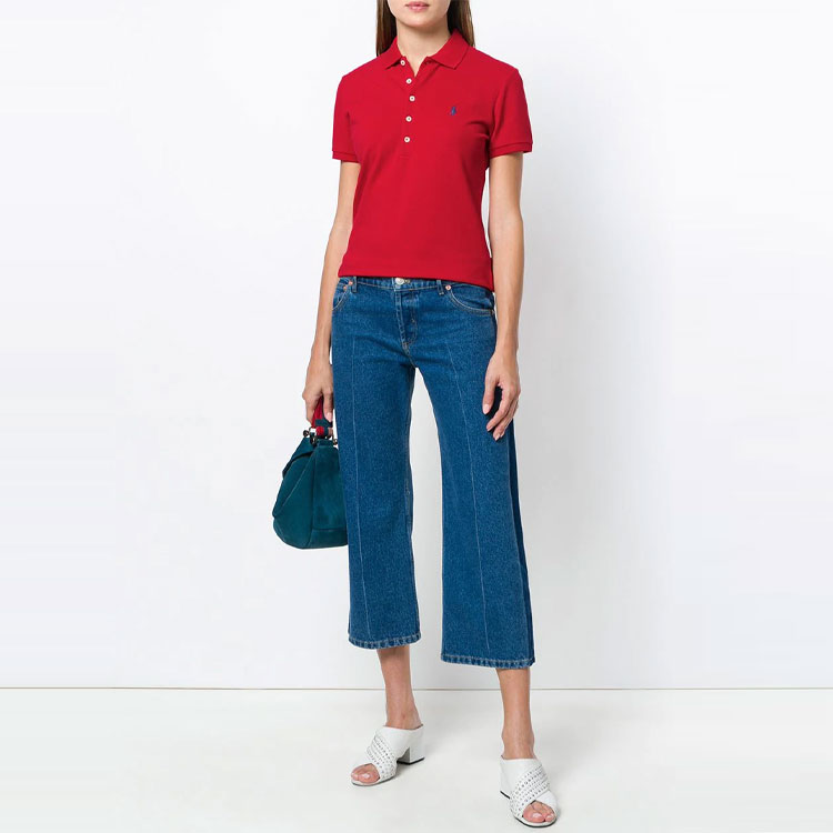 Поло с вышитым логотипом Polo Ralph Lauren — фото 3