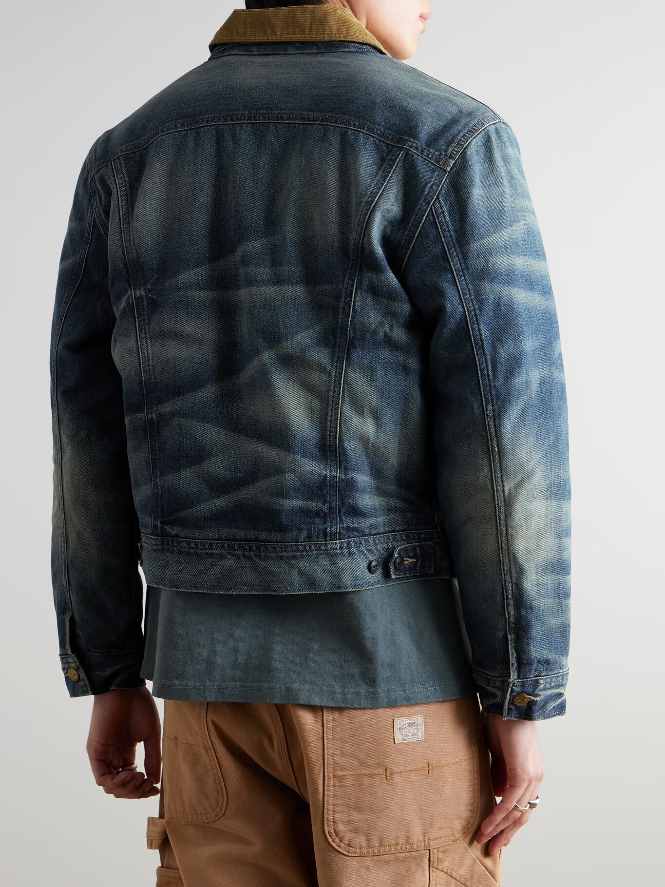 Джинсовая куртка Trucker с отделкой из вельвета Polo Country POLO RALPH LAUREN, синий — фото 4