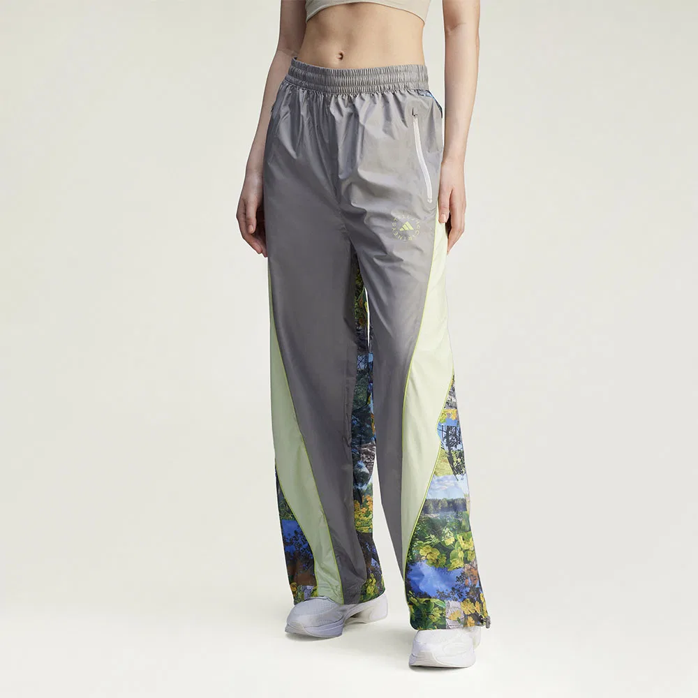 Мужские серые тканые спортивные брюки Stella Earth Collage от Adidas
