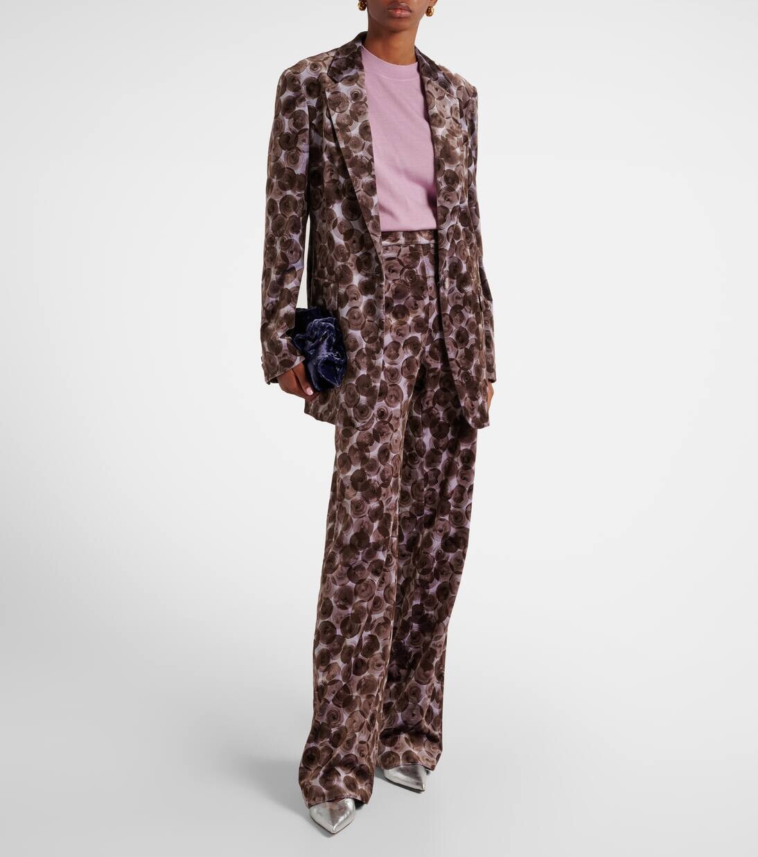 Прямые брюки Pantera из хлопковой смеси Dries Van Noten, цвет mauve — фото 2