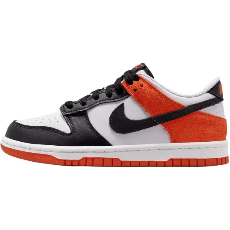 Nike Кроссовки для скейтбординга dunk low top kids' белый черный оранжевый
