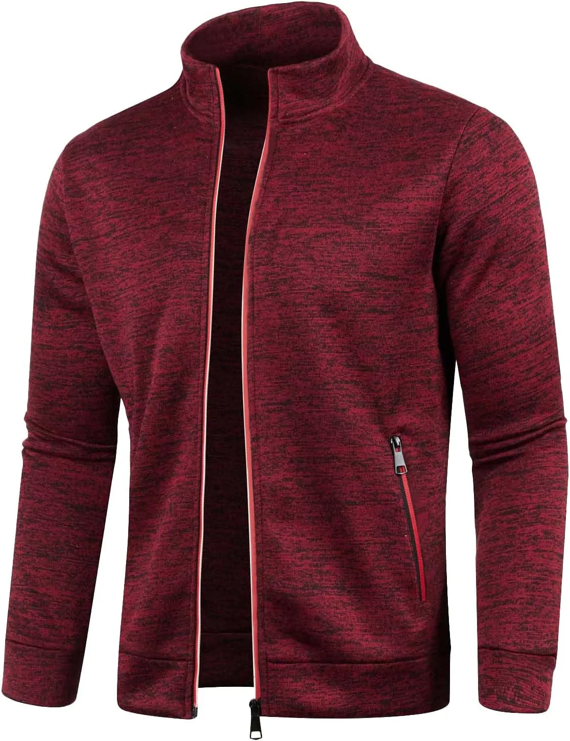 

Винтажный свитер мужской зимний с длинным рукавом и молнией Slim Fit