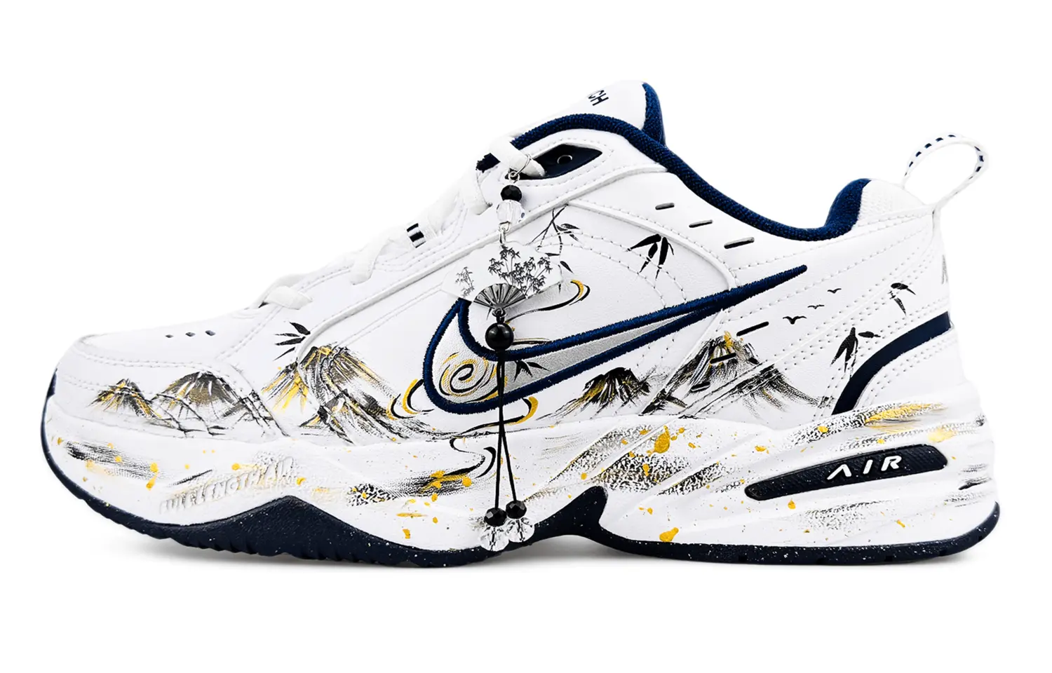 

Air Monarch 4 устойчивые к истиранию низкие массивные кроссовки unisex Nike, белый