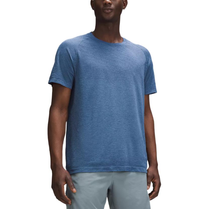 

Мужская футболка Metal Vent Tech Lululemon, Night Sea/Soft Denim/Night Sea/Soft Denim