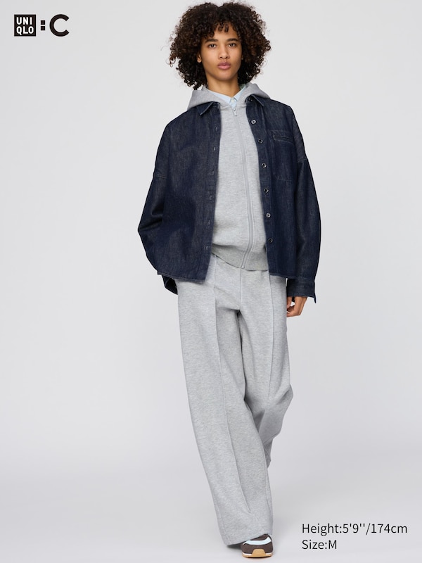 

Прямые брюки из футера (удлиненные) Uniqlo, 03 grey