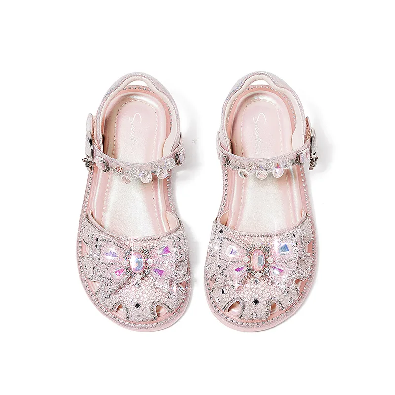Детские сандалии из искусственной кожи с дышащей подошвой Snoffy, Crystal Pink — фото 4