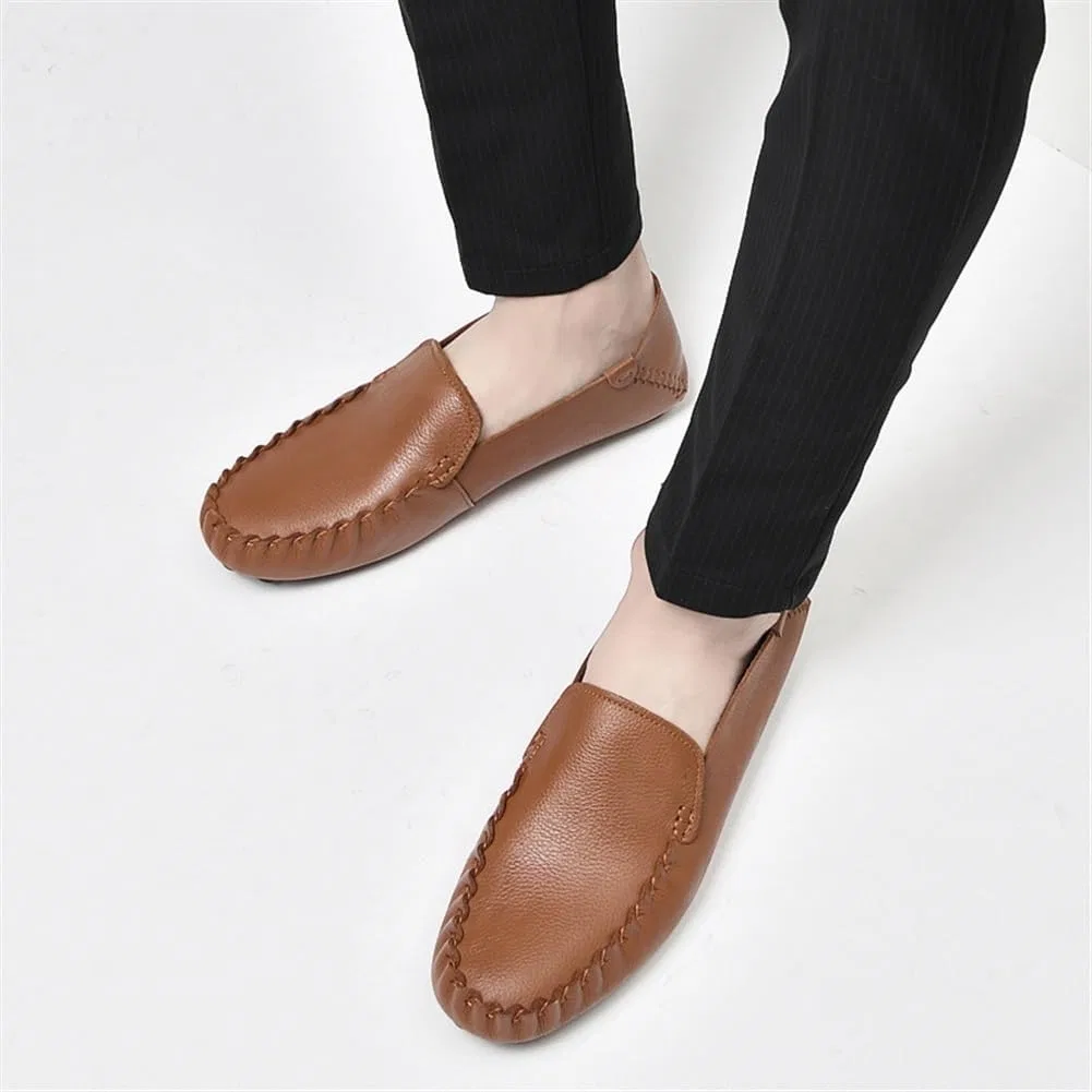 Мокасины кожаные Loafers Brown DHFIRUFSHLO — фото 3