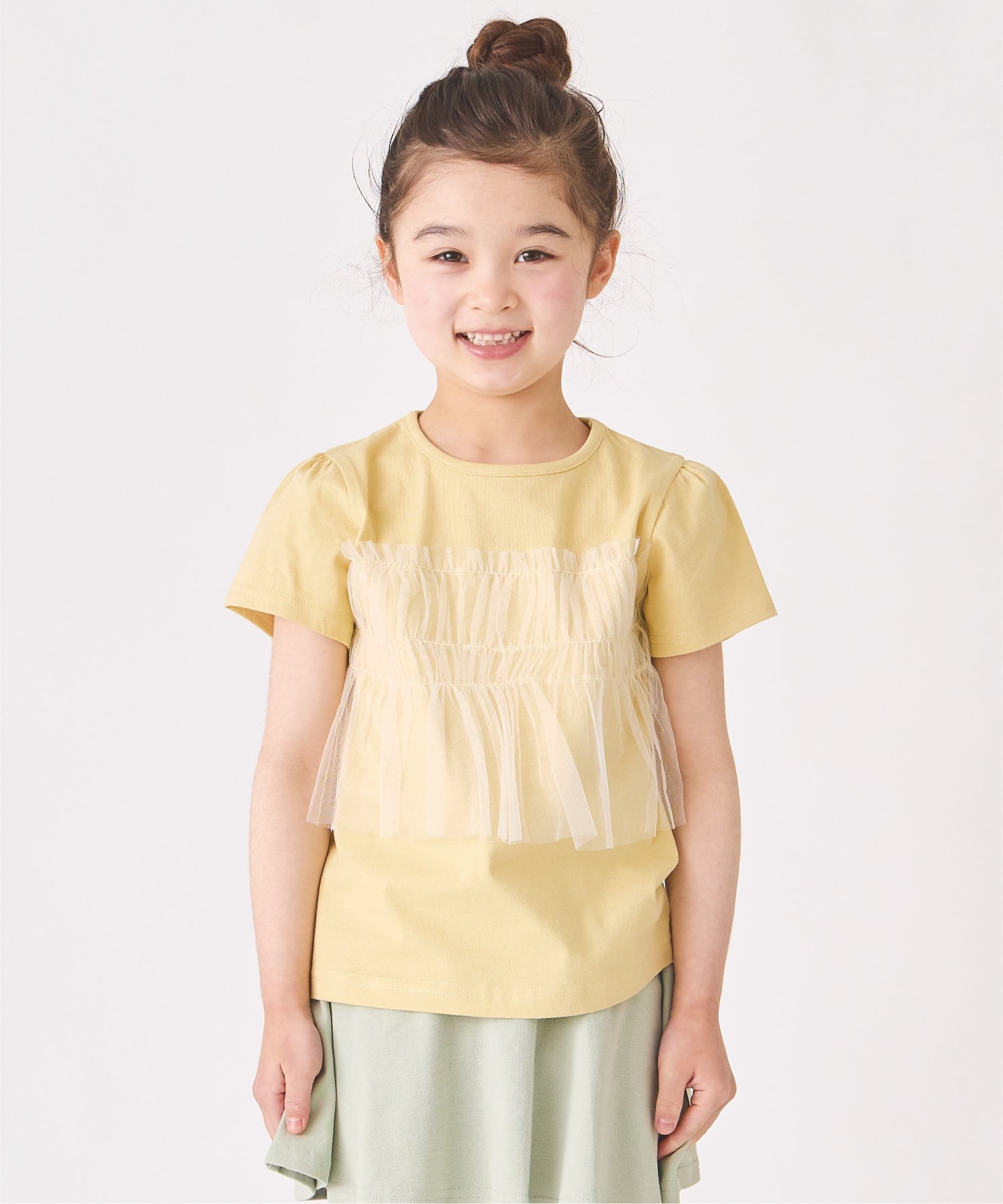 Шифоновая футболка Ever Closet, mustard