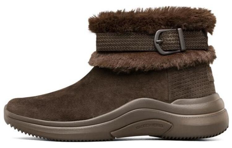 Женские ботинки Skechers с мехом, коричневый