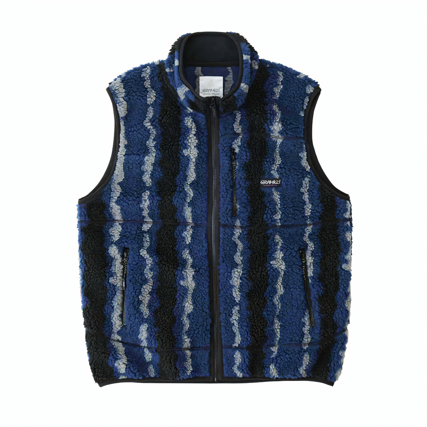 

Gramicci Жилеты унисекс, морской синий, с волнистым рисунком, со стойкой, другие модели