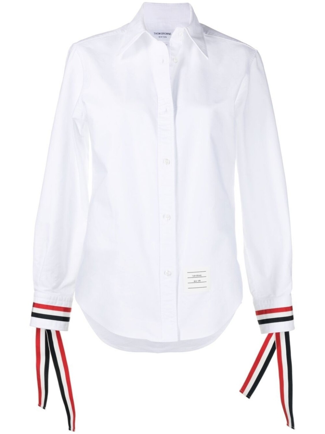 

Thom Browne рубашка с контрастными манжетами, белый