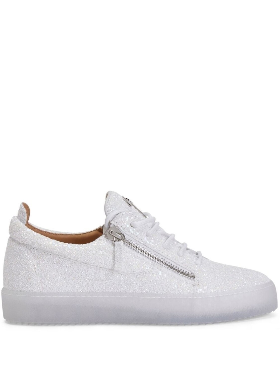 Giuseppe Zanotti кеды с блестками и молниями, белый