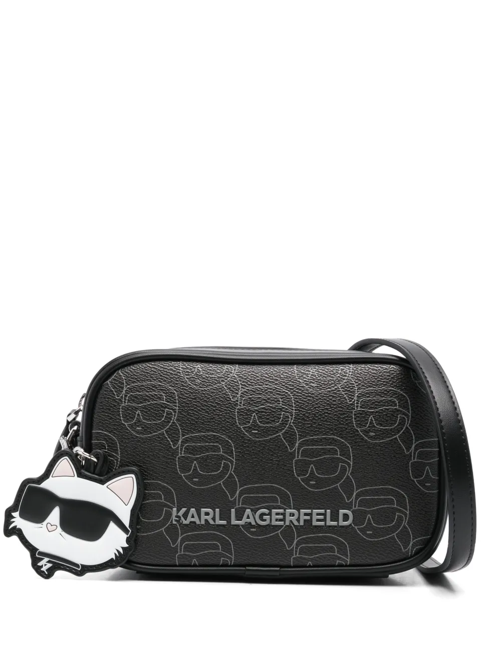 

Сумка через плечо Ikonik с монограммой KARL LAGERFELD, черный