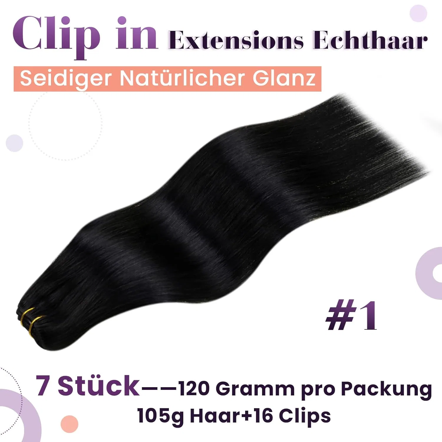 Накладные пряди для волос «Clip-In Remy Hair Extensions» от LaaVoo Laavoo — фото 3