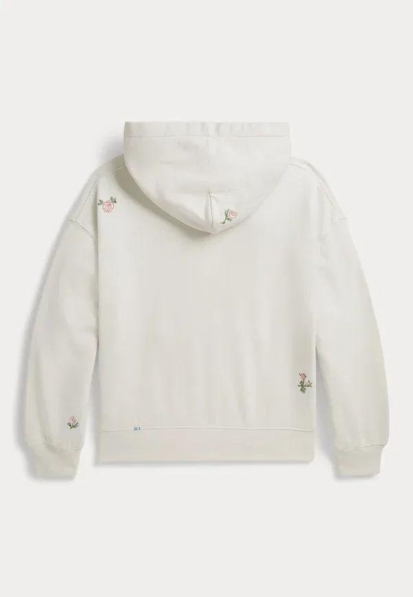 Толстовка с вышивкой из французского трикотажа 7-14 лет Polo Ralph Lauren, белый декабрь — фото 2