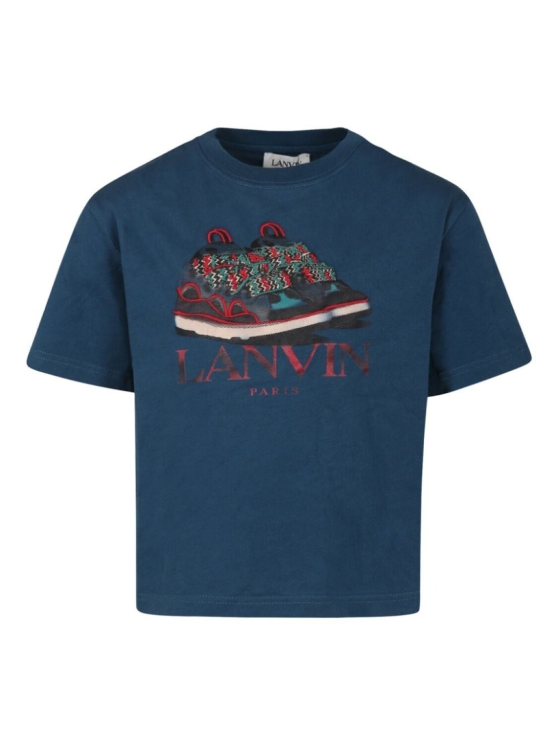 

Lanvin Enfant футболка из органического хлопка с логотипом, синий