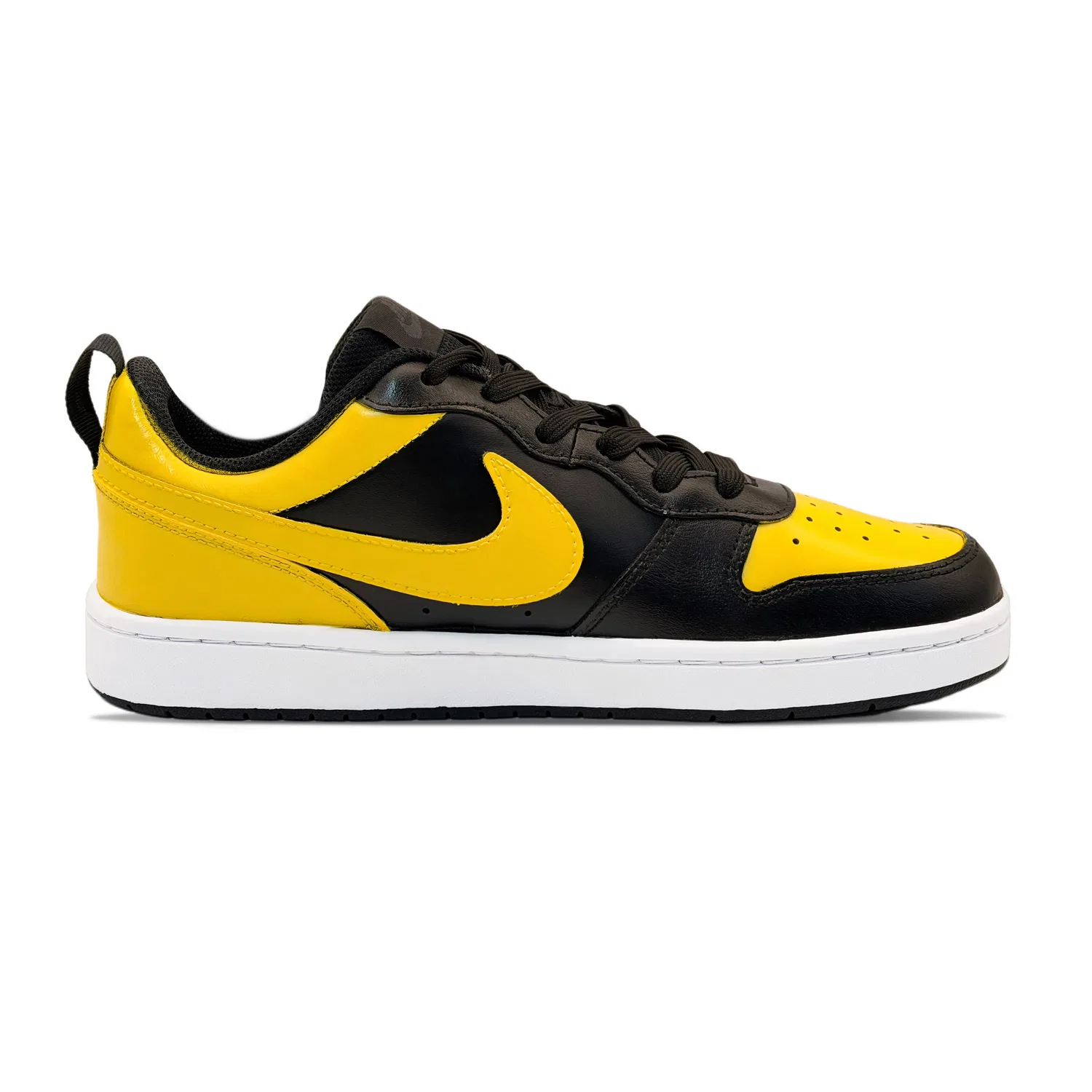 Кроссовки для скейтбординга детские Court Borough Bumblebee Leather Low top Yellow Black Teenagers Nike — фото 3