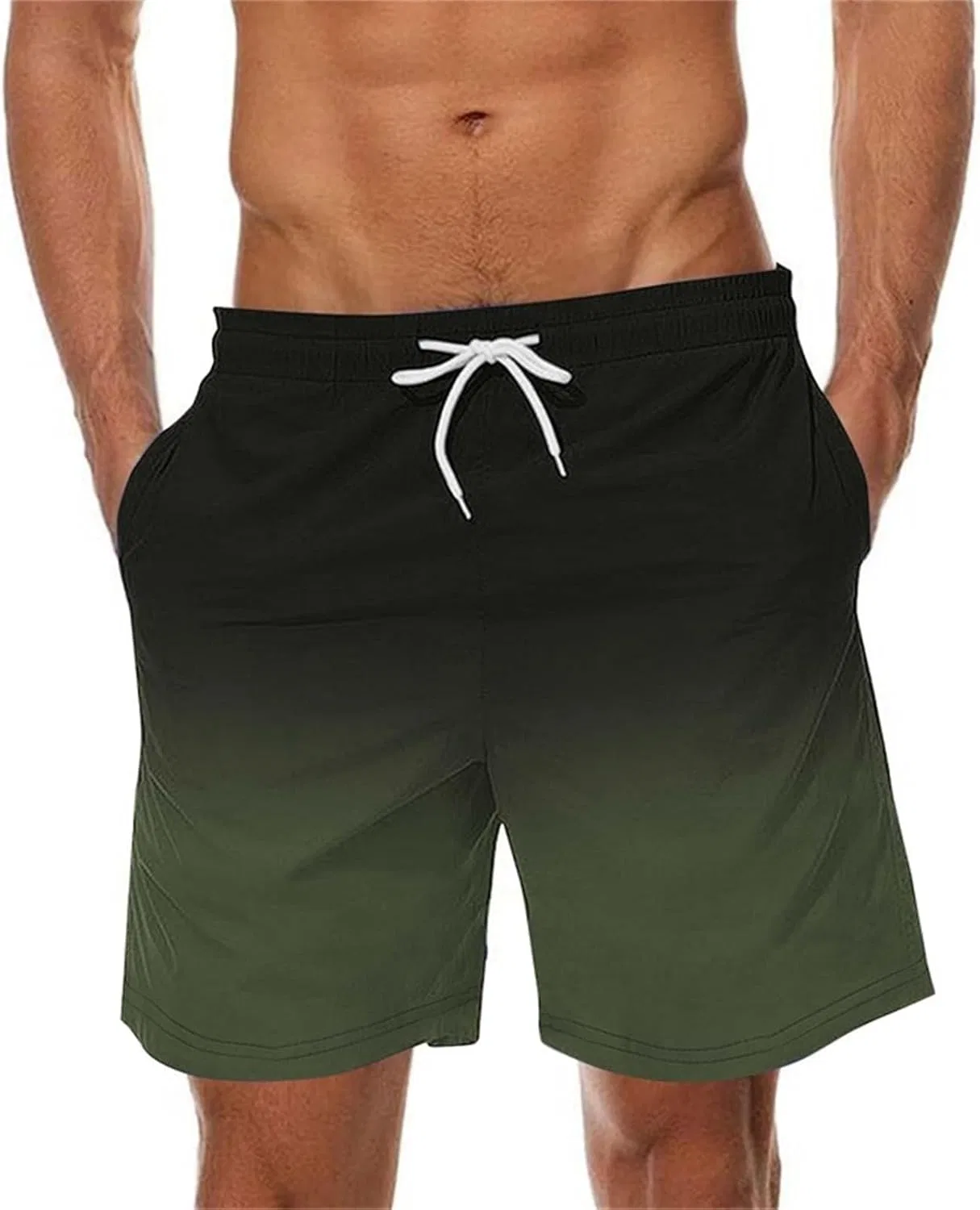 Мужские спортивные шорты Gradient, быстросохнущие, с карманами, Army Green