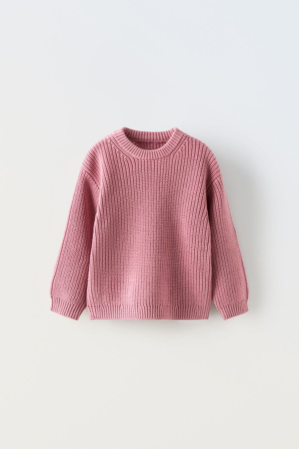 

Вязаный свитер ZARA, пыльно-розовый