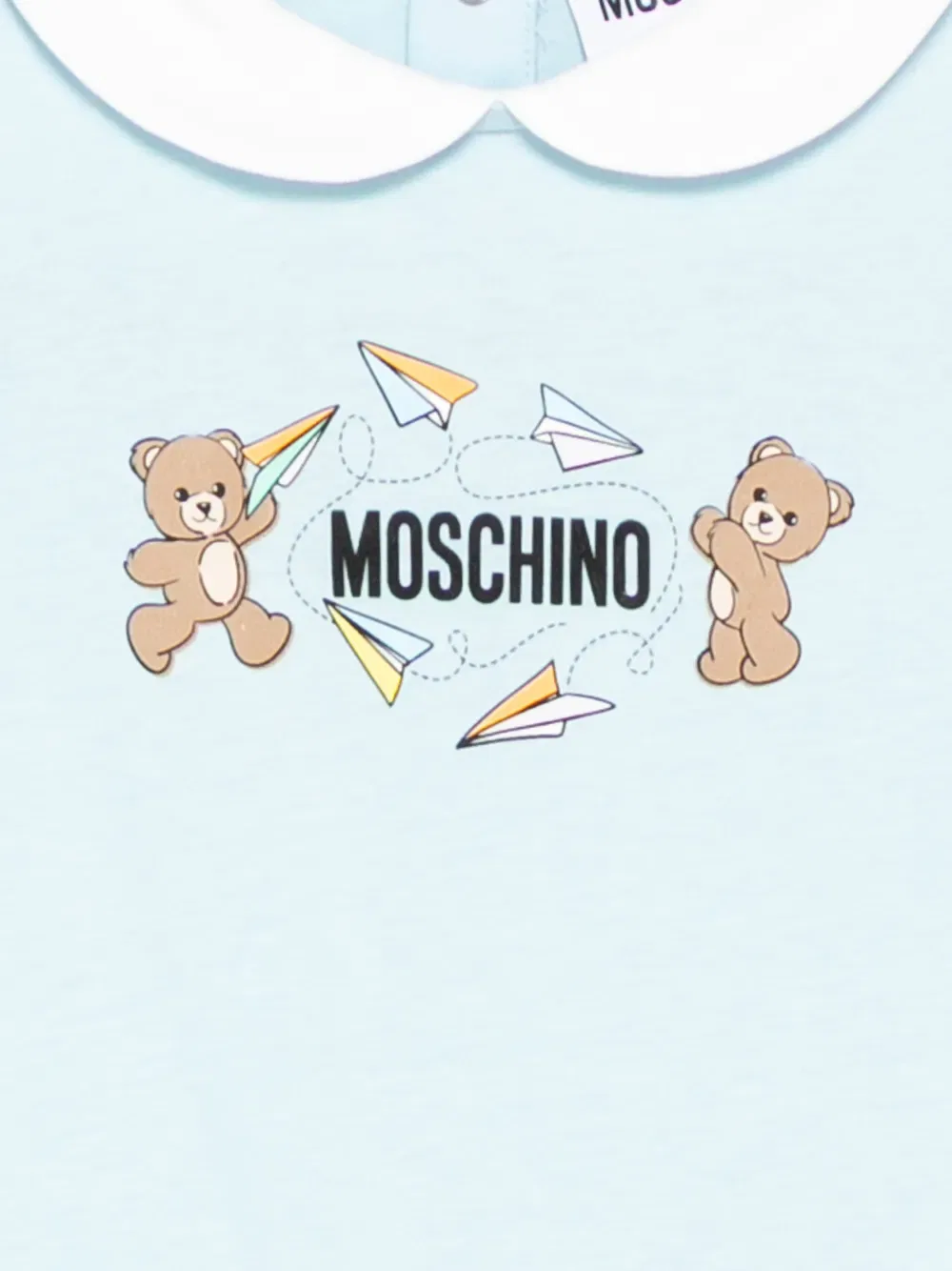 Комбинезон с принтом "плюшевый мишка" Moschino Kids, синий — фото 3