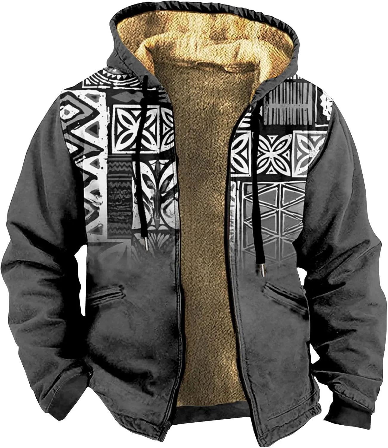 

Куртка мужская зимняя с капюшоном и карманами