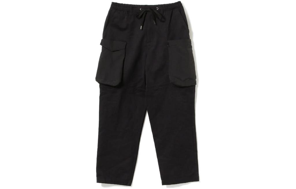 

Мужские повседневные брюки, брюки-карго средней высоты Beams, черный