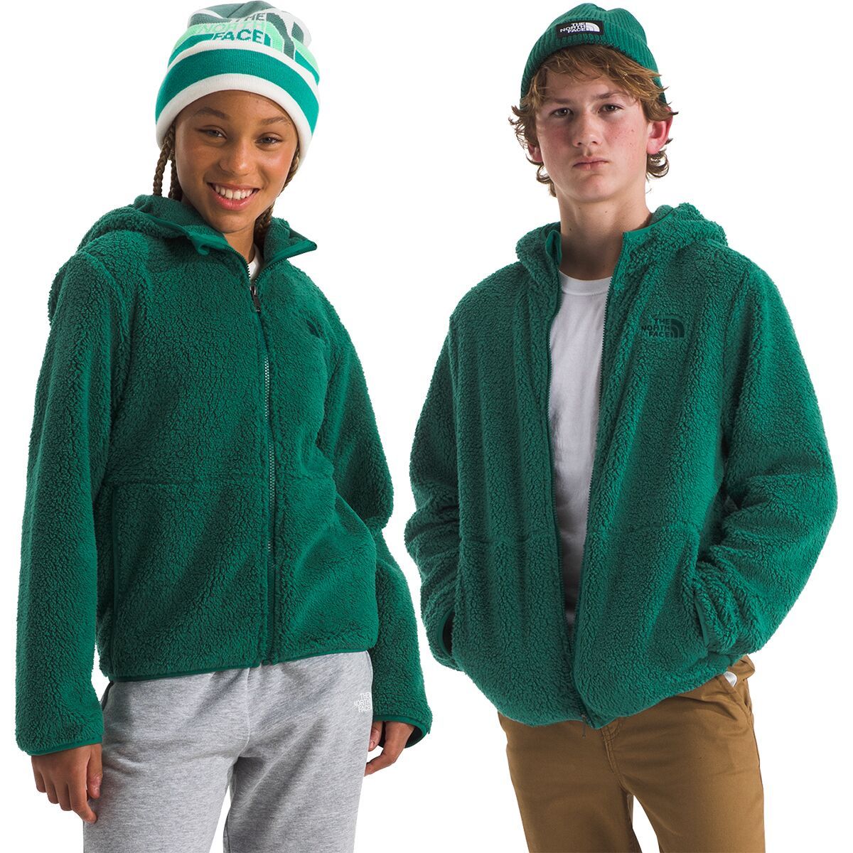

Куртка с капюшоном на молнии Campshire — детская The North Face, зеленый