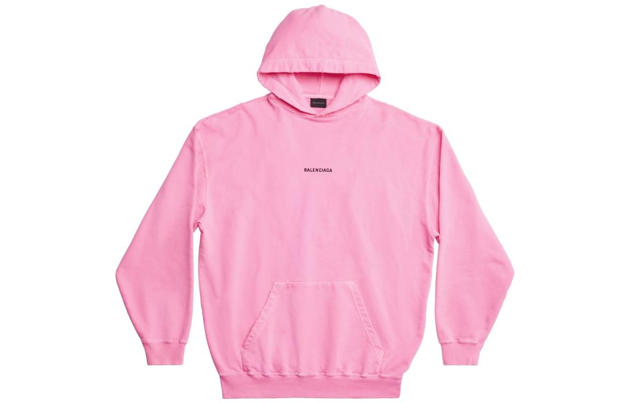 

Свободная футболка женская неоново-розовая Balenciaga