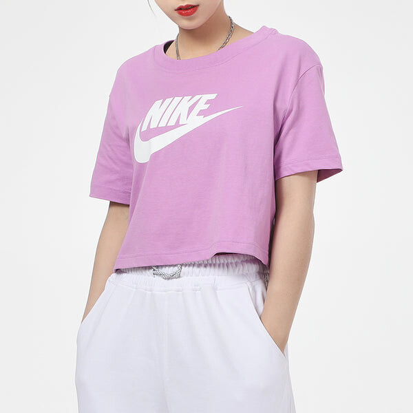 Футболка спортивная основные с круглым вырезом Nike, фиолетовый — фото 4