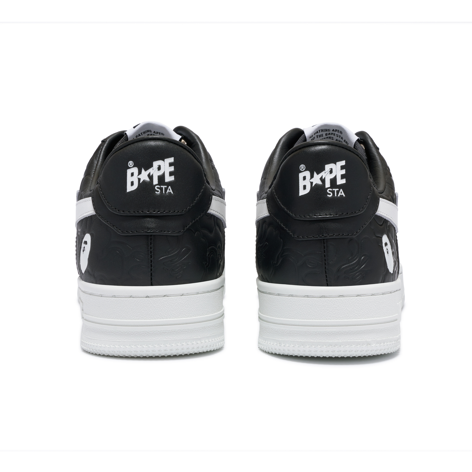 STA Low Top Skateboard Shoes Men's A BATHING APE, Свинцово-серый WHE — фото 2
