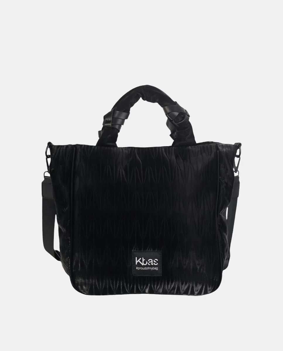 

Сумка-тоут из нейлона на молнии Kbas, черный