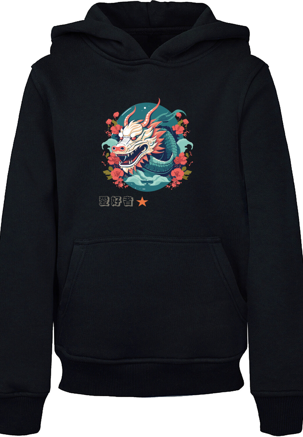 

Пуловер F4NT4STIC Hoodie Drache mit Blumen, черный