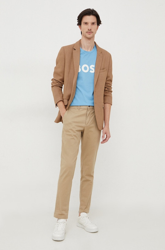 Футболка BOSS Casual из хлопка Boss Orange, синий — фото 2