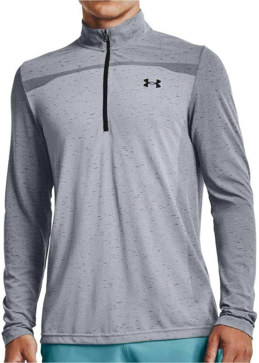 

Мужская бесшовная футболка с застежкой-молнией 1/2 от Under Armour, Mod Gray (011)/Black