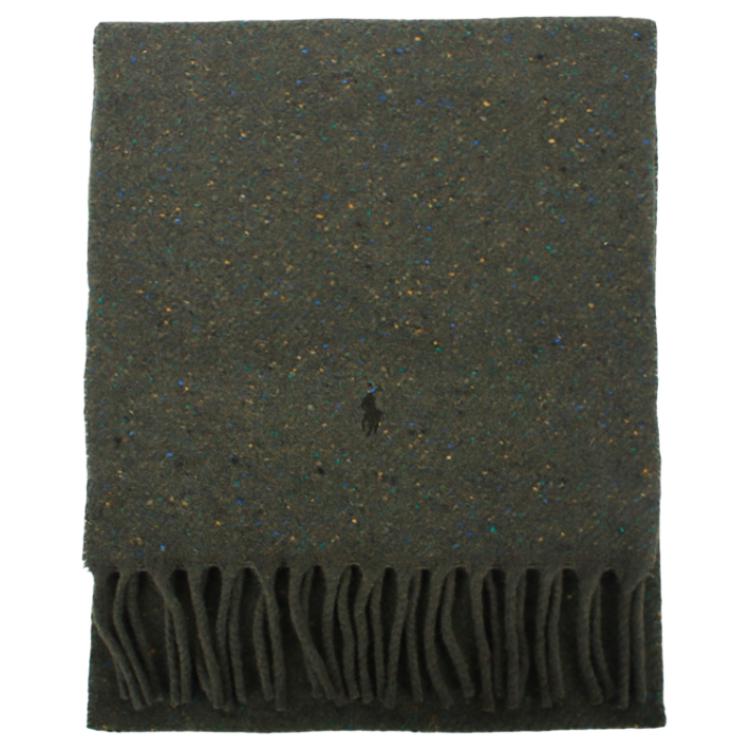 

Polo Ralph Lauren Шерстяные вязаные шарфы унисекс, черный и зеленые