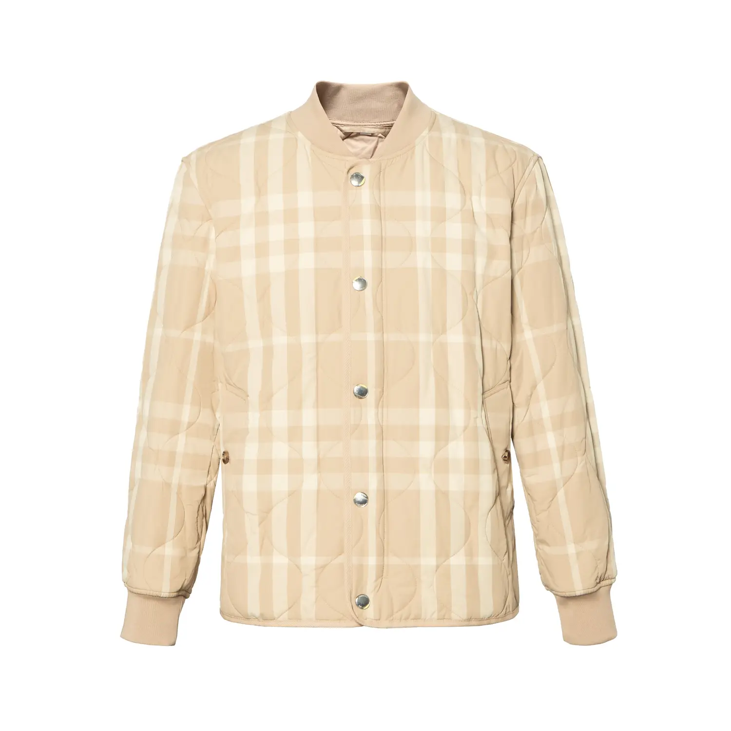 

Стеганая куртка с клетчатым узором на пуговицах Burberry, Soft Tawny