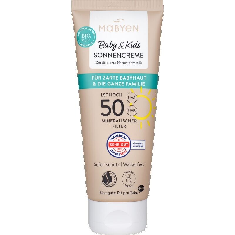 

Солнцезащитный крем для малышей и детей SPF50 Mabyen, 100 ml