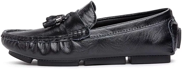 Мокасины кожаные с кисточками WouND Mens Loafers, черный — фото 2