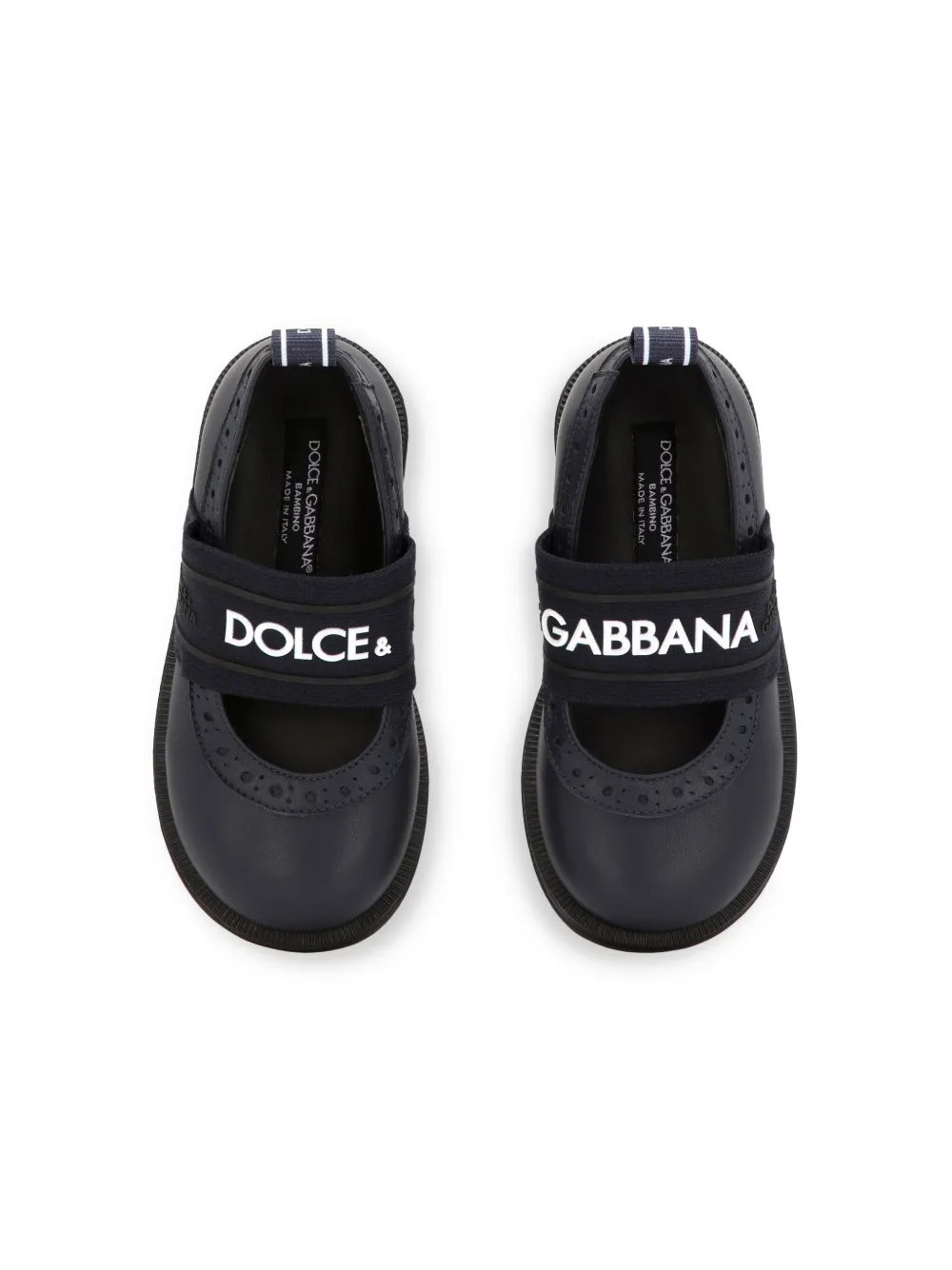 Балетки с принтом Dolce & Gabbana Kids, синий — фото 4